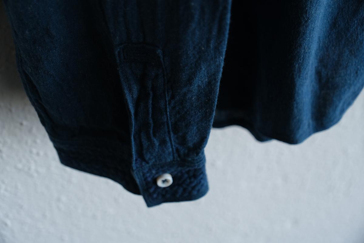 MITTAN / カディシャツ 藍×胡桃（補強）SH-81CH / unisex