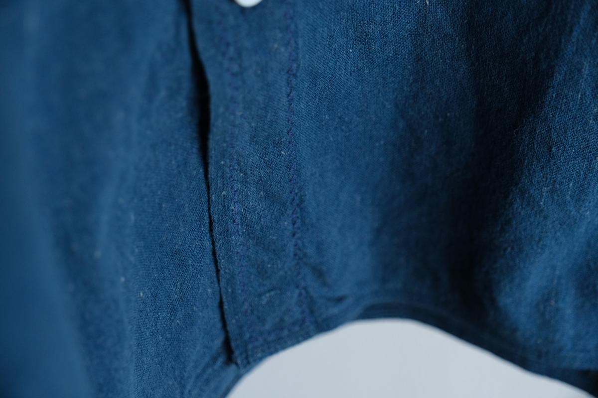 MITTAN / カディシャツ 藍×胡桃（補強）SH-81CH / unisex