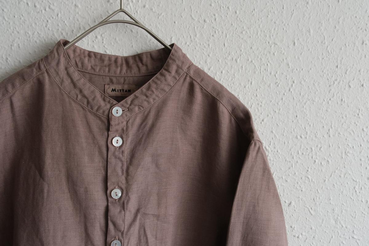 MITTAN / 大麻シャツ 栃の実（濃） SH-132DC / unisex