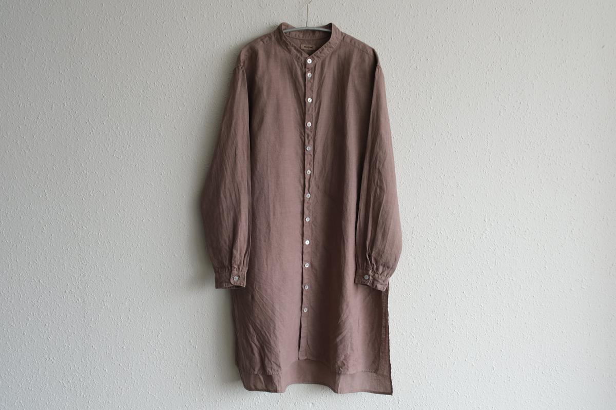 MITTAN / 大麻ロングシャツ 栃の実（濃）SH-133DC / unisex