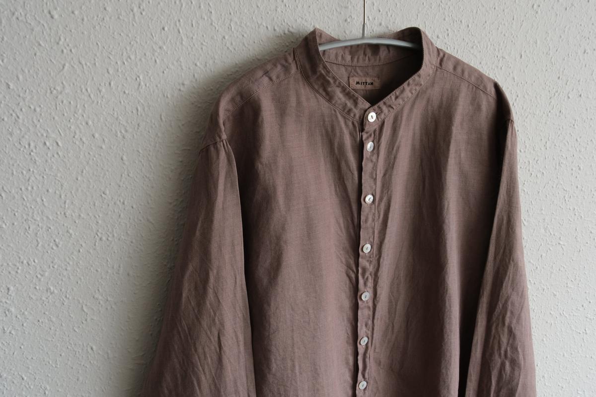 MITTAN / 大麻ロングシャツ 栃の実（濃）SH-133DC / unisex