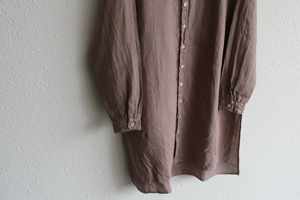 MITTAN / 大麻ロングシャツ 栃の実（濃）SH-133DC / unisex