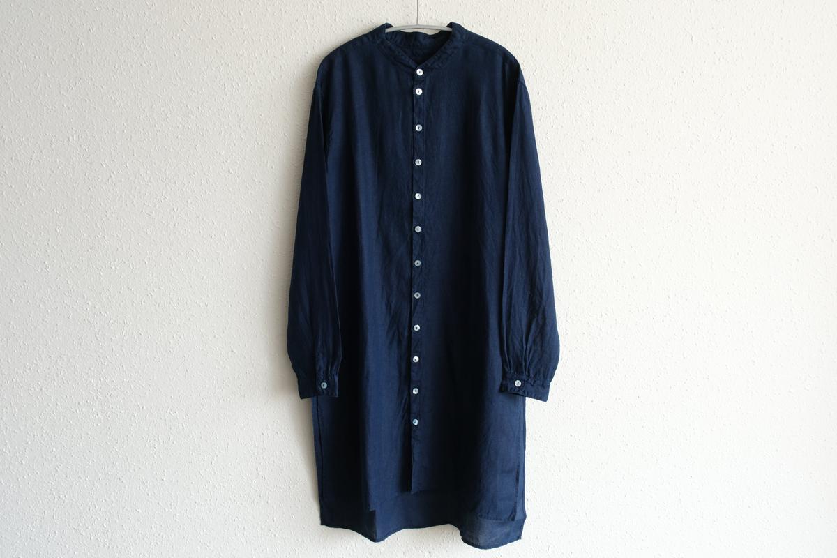 MITTAN / 大麻ロングシャツ 藍（濃）SH-133DC / unisex