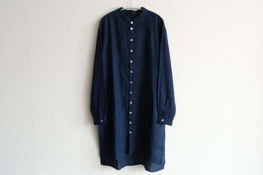 MITTAN / 大麻ロングシャツ 藍(濃)SH-133DC / unisex