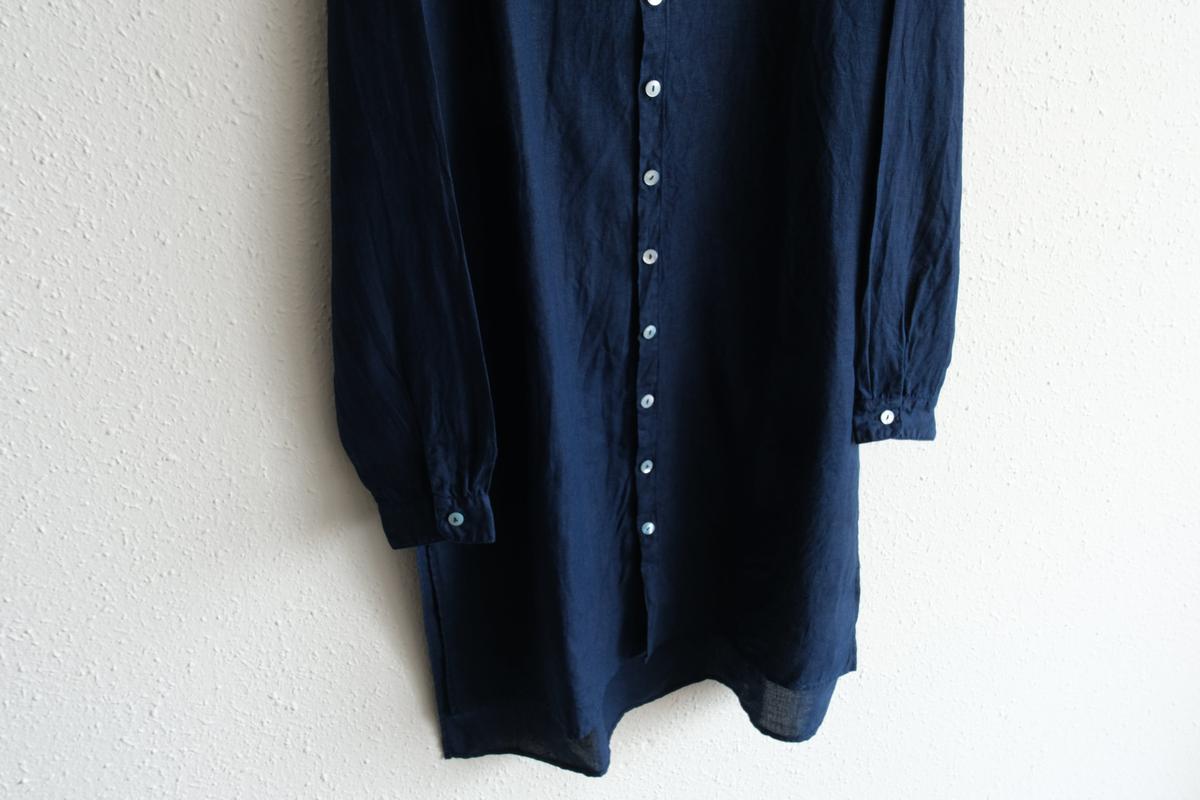 MITTAN / 大麻ロングシャツ 藍（濃）SH-133DC / unisex