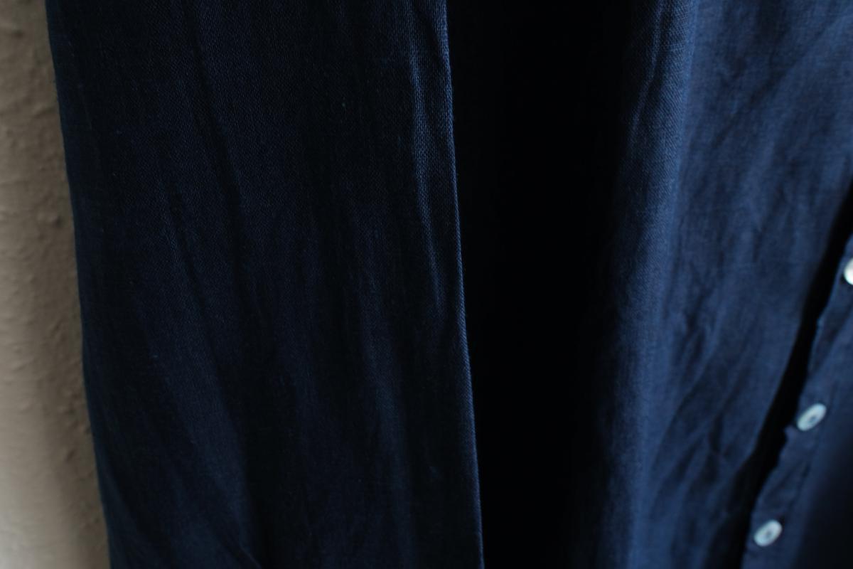 MITTAN / 大麻ロングシャツ 藍（濃）SH-133DC / unisex