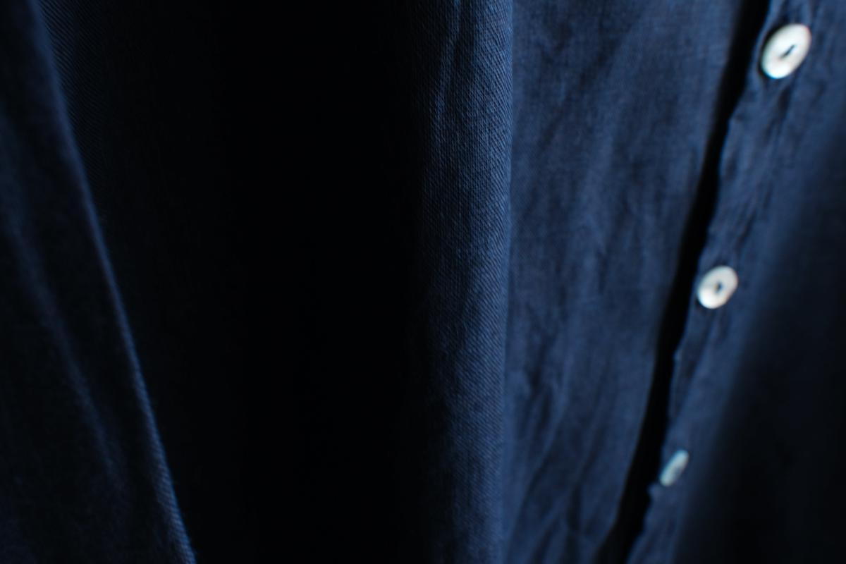 MITTAN / 大麻ロングシャツ 藍（濃）SH-133DC / unisex