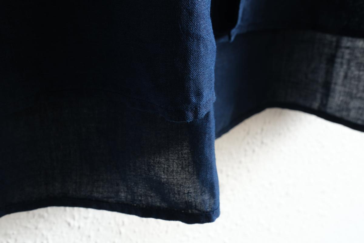 MITTAN / 大麻ロングシャツ 藍（濃）SH-133DC / unisex