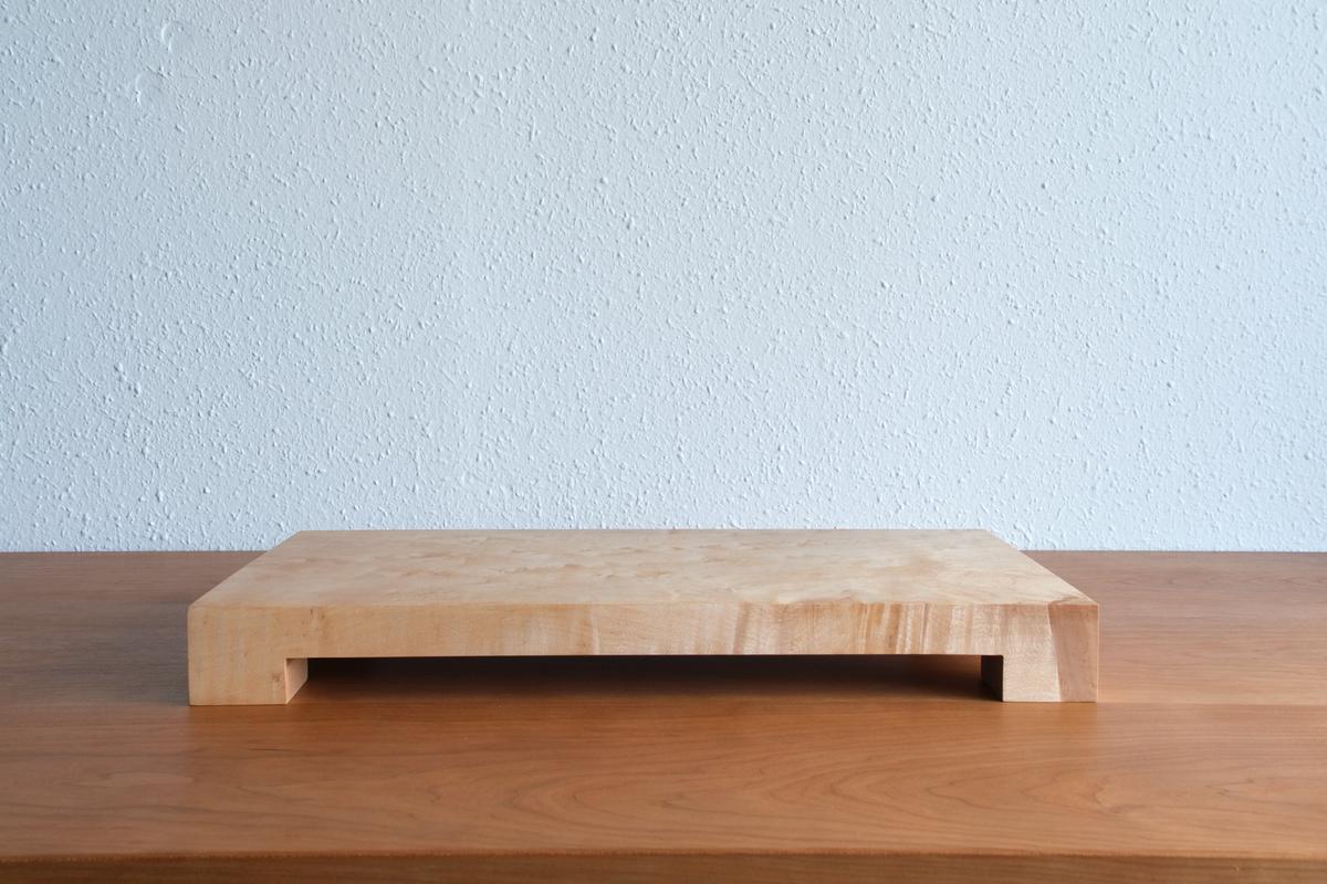 無垢材の切出し脚付き台 ハードメープル オイル仕上げ ＜2＞