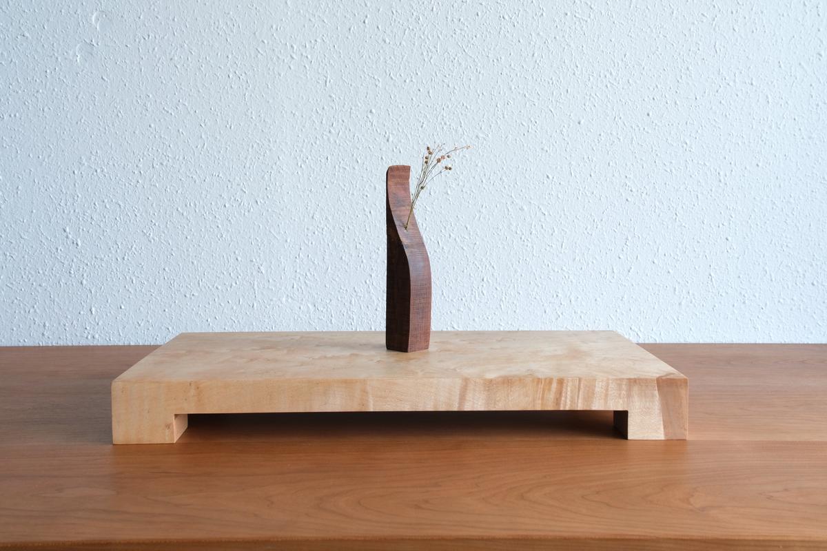 無垢材の切出し脚付き台 ハードメープル オイル仕上げ ＜2＞