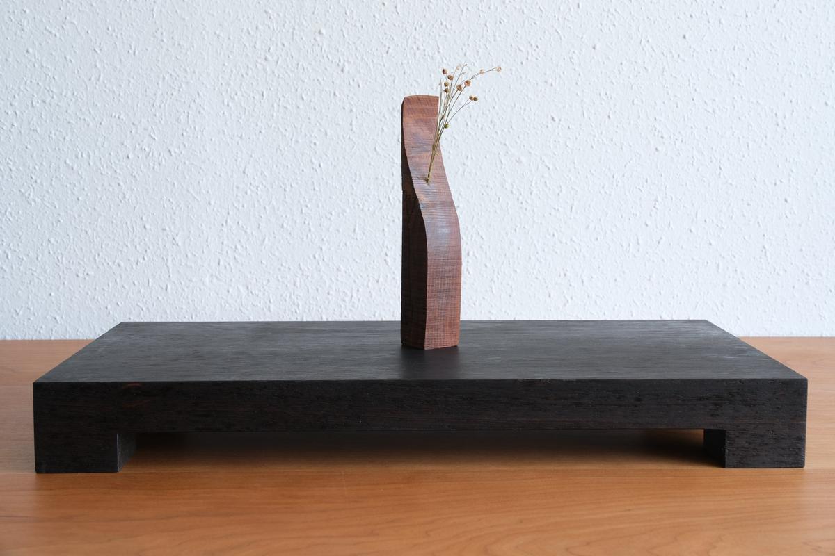 無垢材の切出し脚付き台 ウェンジ オイル仕上げ ＜2＞