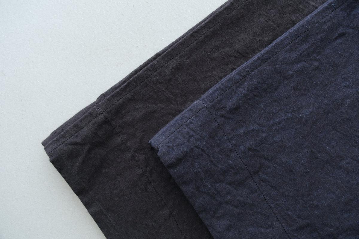 MITTAN / 麻綿高密度ロングパンツ 墨黒 PT-104 / unisex