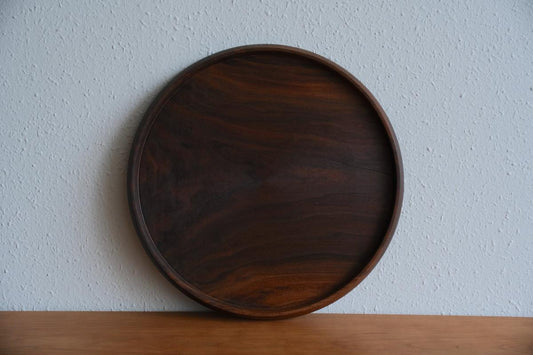 丸盆 ウォールナット オイル仕上げ