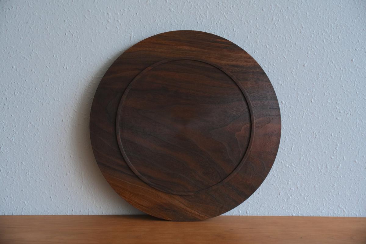 丸盆 ウォールナット オイル仕上げ