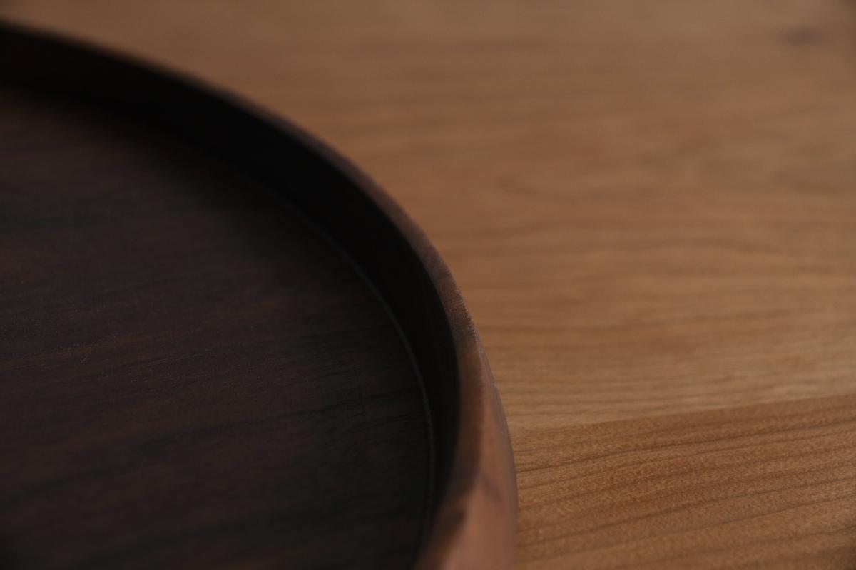 丸盆 ウォールナット オイル仕上げ