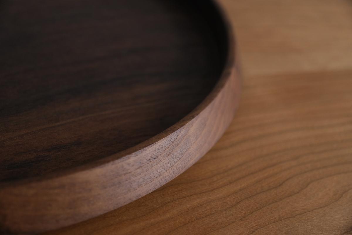 丸盆 ウォールナット オイル仕上げ