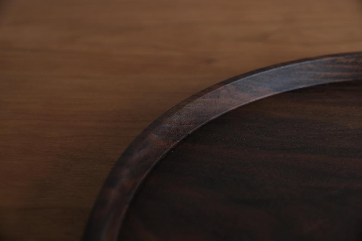 丸盆 ウォールナット オイル仕上げ