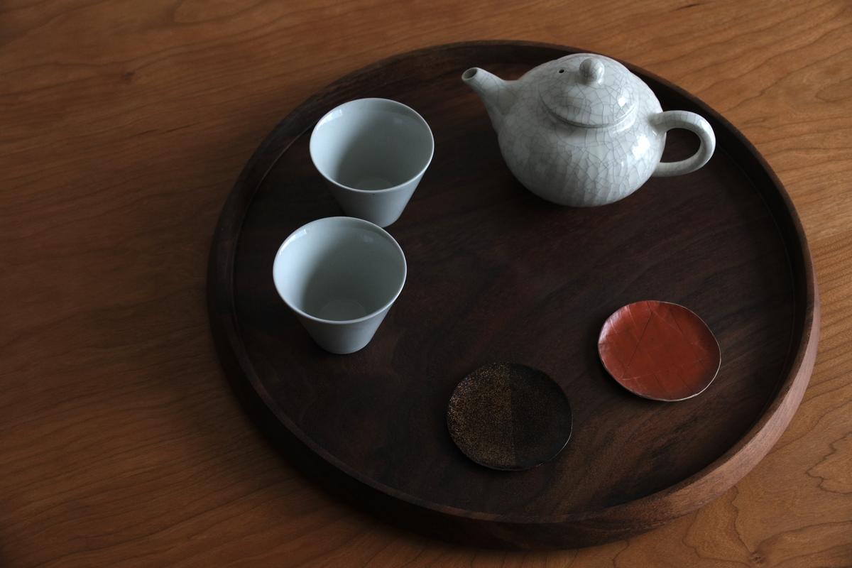 丸盆 ウォールナット オイル仕上げ