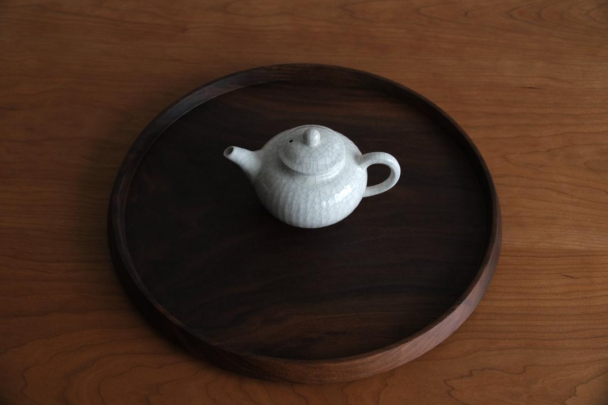 丸盆 ウォールナット オイル仕上げ