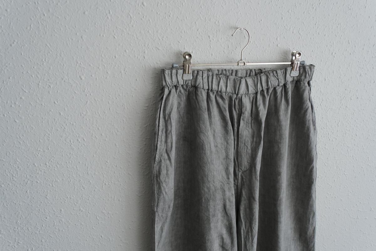 MITTAN / 大麻ワイドパンツ 高密度 松煙 PT-143B / unisex