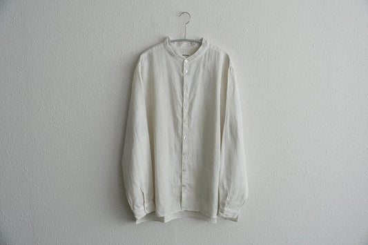 MITTAN / 大麻シャツ ベンガラ白 SH-132B / unisex