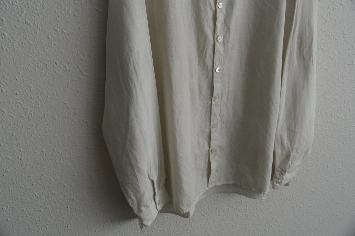 MITTAN / 大麻シャツ ベンガラ白 SH-132B / unisex