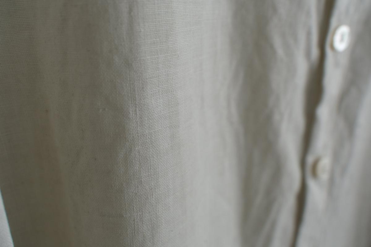 MITTAN / 大麻シャツ ベンガラ白 SH-132B / unisex