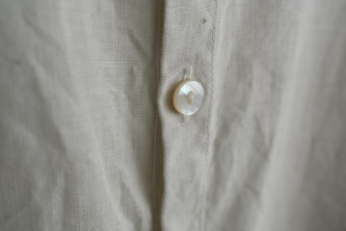 MITTAN / 大麻シャツ ベンガラ白 SH-132B / unisex