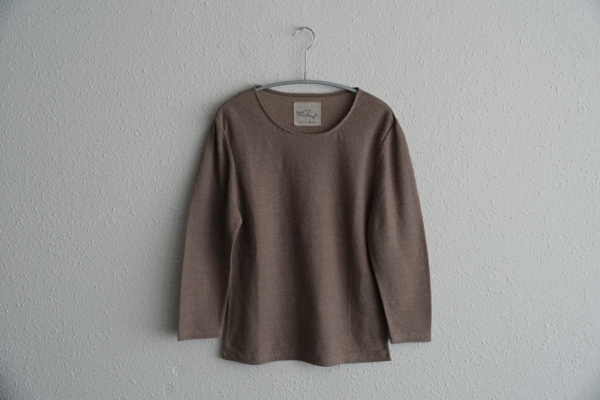 リネンコットンアンダーウェア7分袖｜レディース｜ローズベージュ