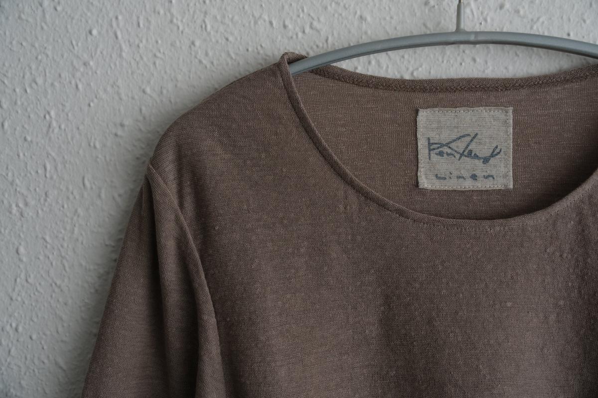 リネンコットンアンダーウェア7分袖｜レディース｜ローズベージュ