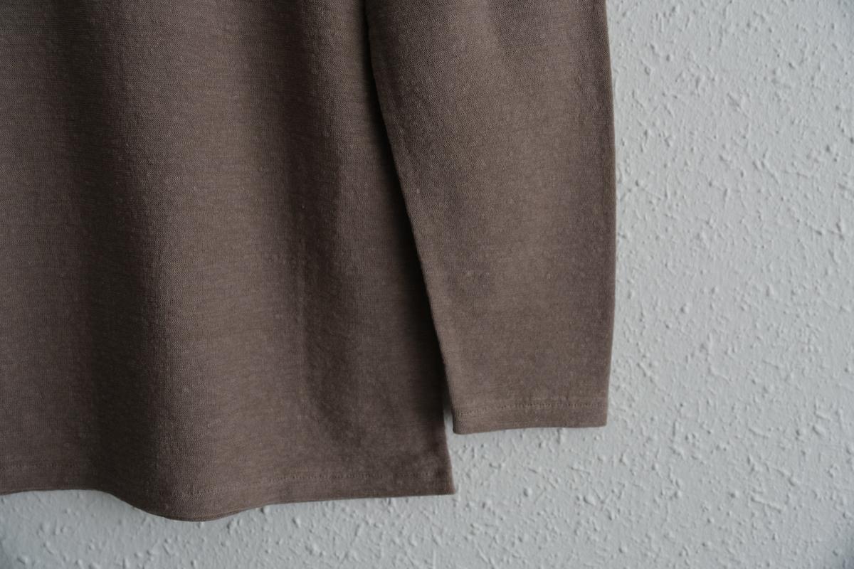 リネンコットンアンダーウェア7分袖｜レディース｜ローズベージュ