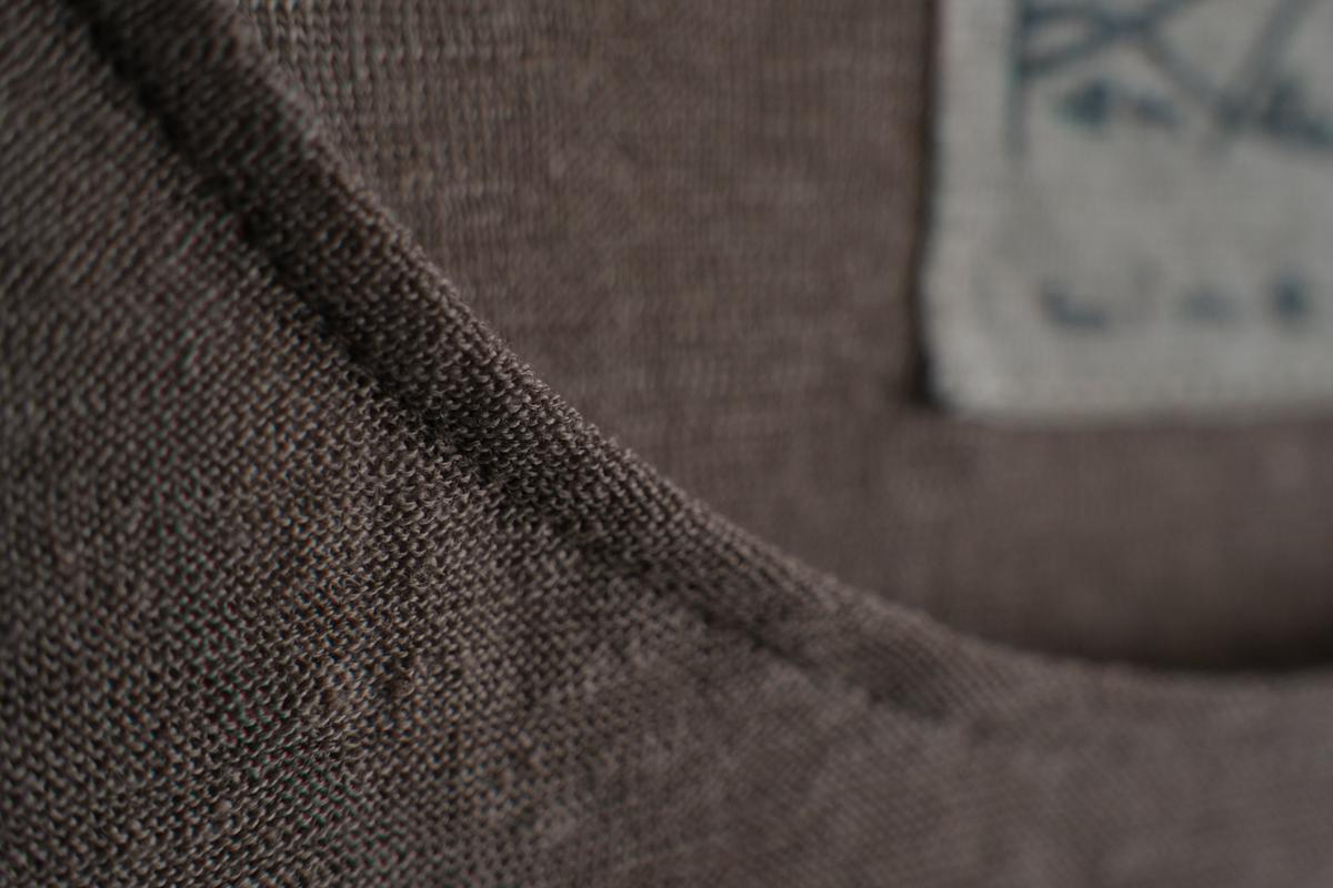 リネンコットンアンダーウェア7分袖｜レディース｜ローズベージュ