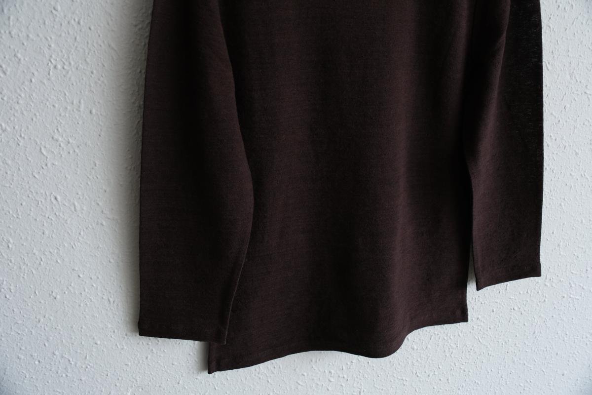 リネンコットンアンダーウェア7分袖｜レディース｜ダークブラウン