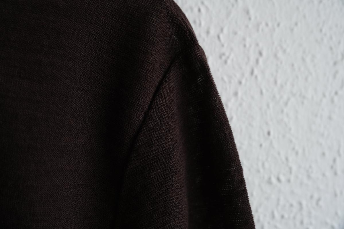 リネンコットンアンダーウェア7分袖｜レディース｜ダークブラウン