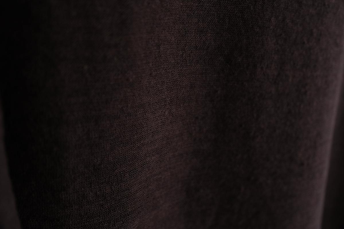 リネンコットンアンダーウェア7分袖｜レディース｜ダークブラウン