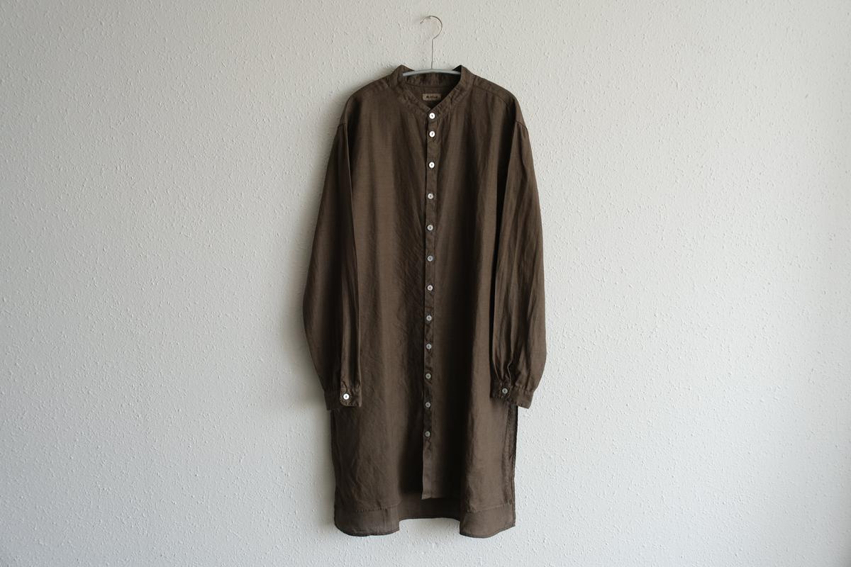 MITTAN / 大麻ロングシャツ 胡桃（濃）SH-133DC / unisex