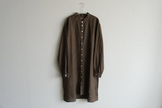 MITTAN / 大麻ロングシャツ 胡桃(濃)SH-133DC / unisex