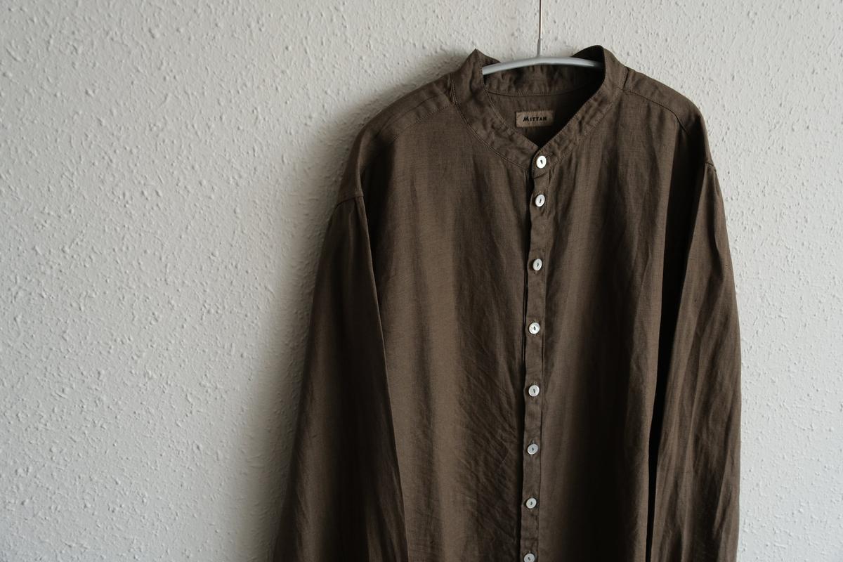 MITTAN / 大麻ロングシャツ 胡桃（濃）SH-133DC / unisex