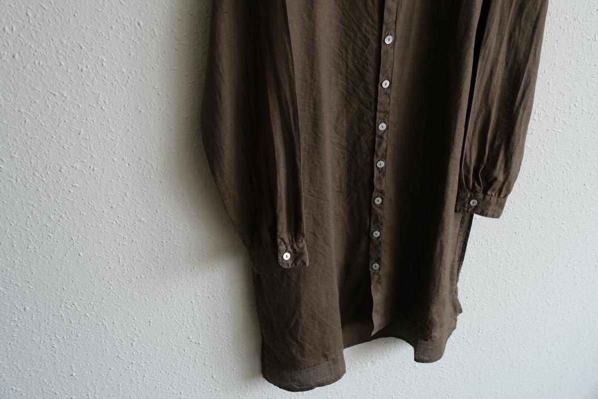 MITTAN / 大麻ロングシャツ 胡桃（濃）SH-133DC / unisex