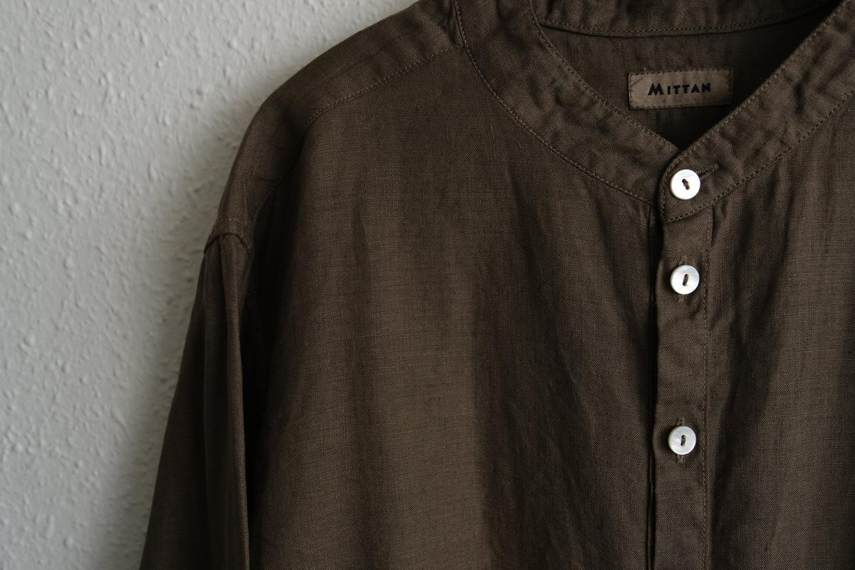 MITTAN / 大麻ロングシャツ 胡桃（濃）SH-133DC / unisex