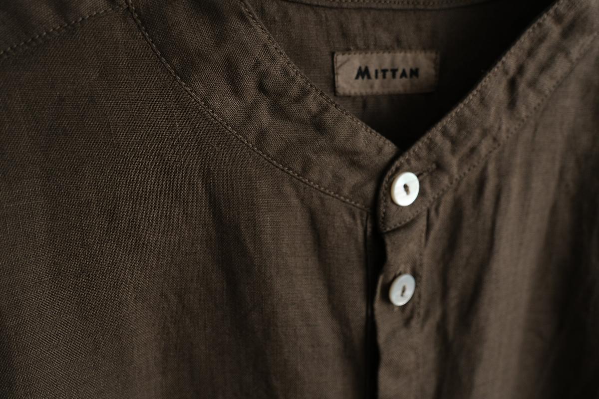 MITTAN / 大麻ロングシャツ 胡桃（濃）SH-133DC / unisex