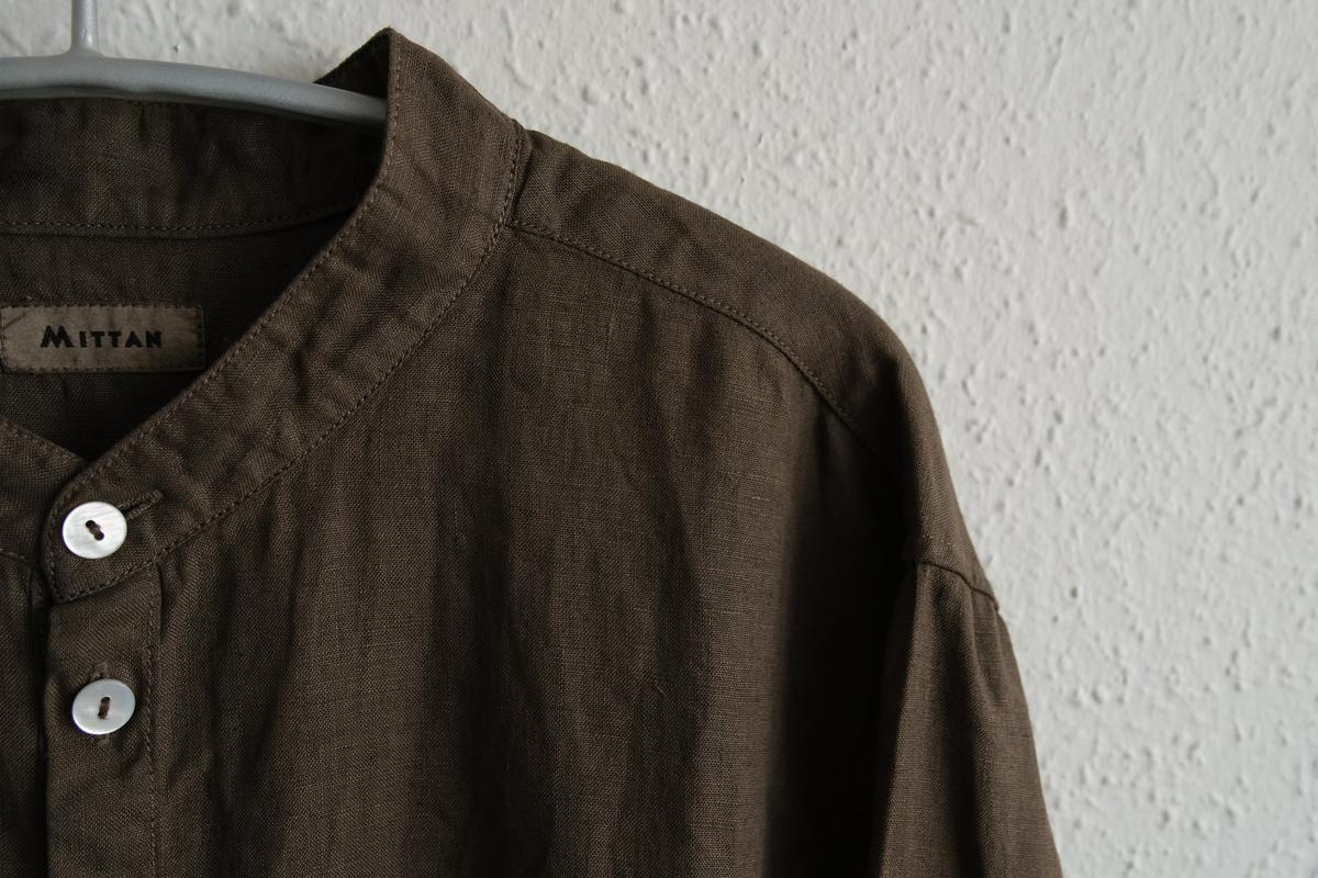MITTAN / 大麻ロングシャツ 胡桃（濃）SH-133DC / unisex