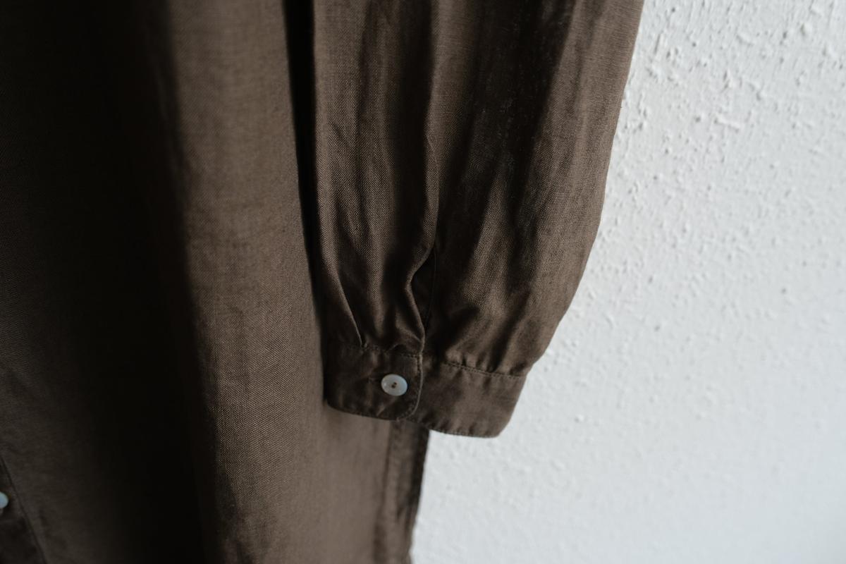 MITTAN / 大麻ロングシャツ 胡桃（濃）SH-133DC / unisex