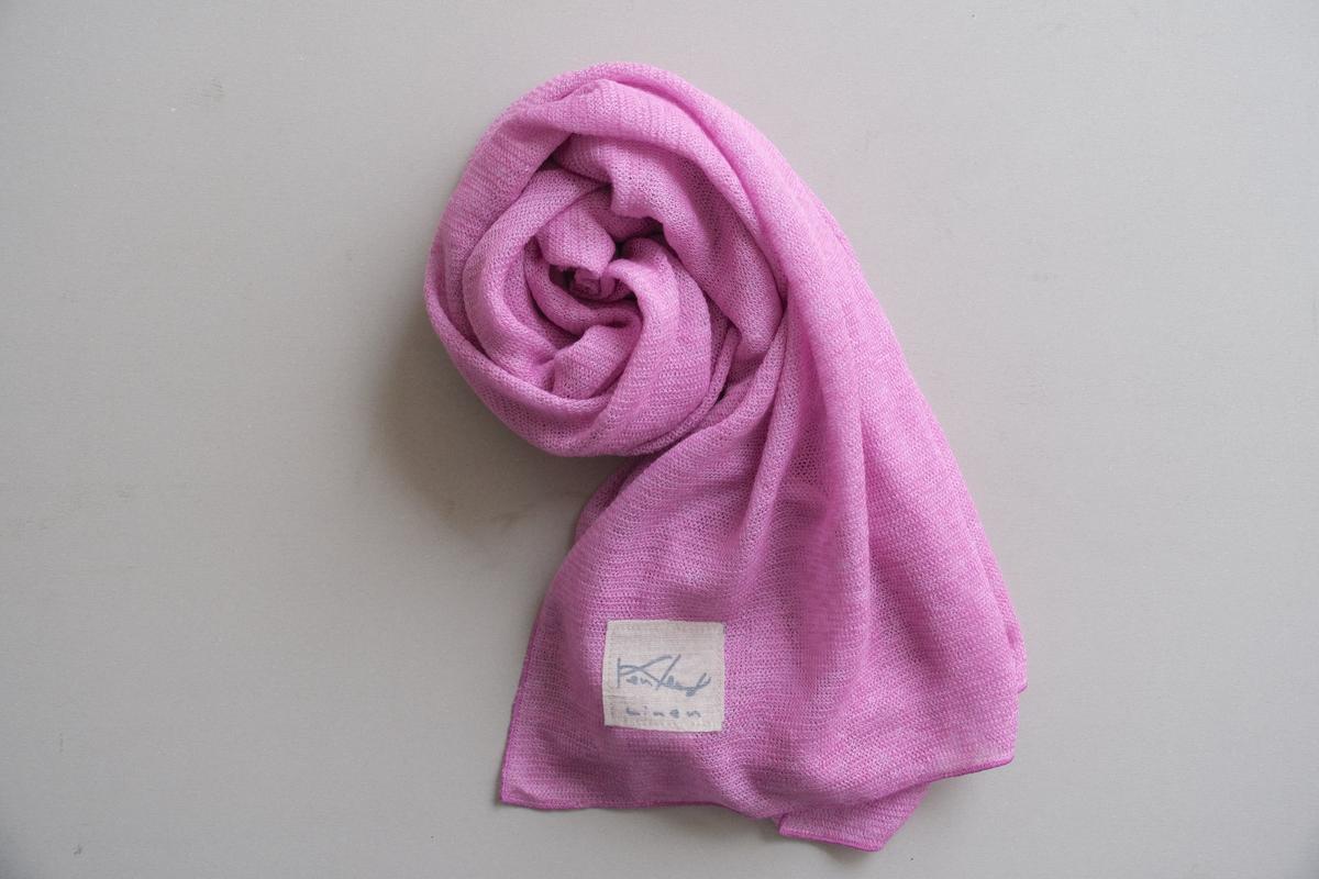 リネンニットストール｜ベルフラワー×ベニフジ