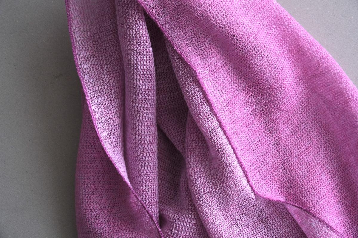 リネンニットストール｜ベルフラワー×ベニフジ