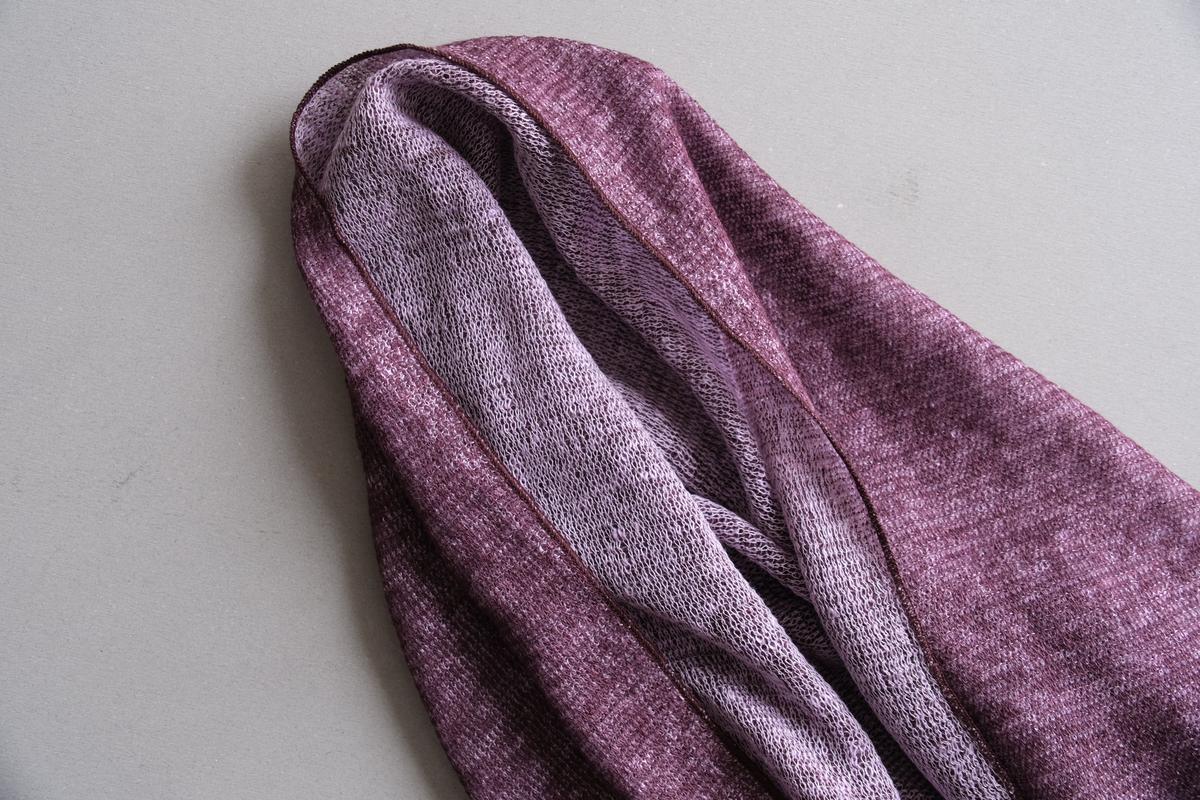 リネンニットストール｜ローズレッド×ベニフジ