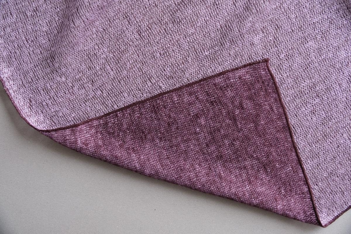 リネンニットストール｜ローズレッド×ベニフジ