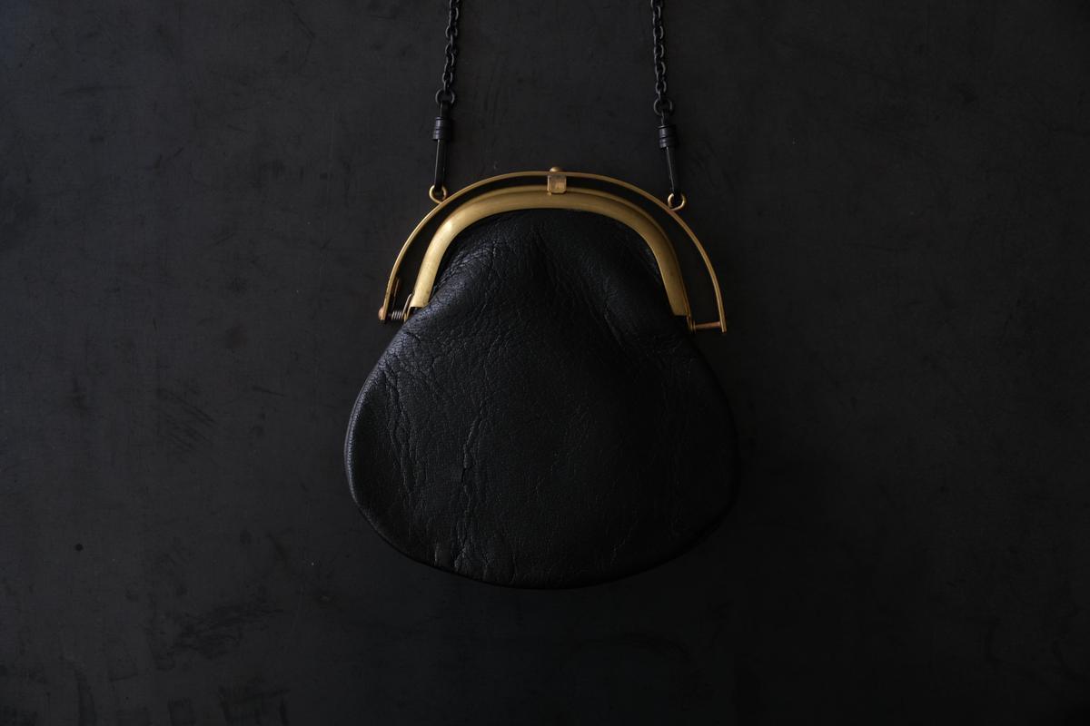 onetouch miniwallet SHC-83 ＜鹿革 黒 / 滋賀-10＞