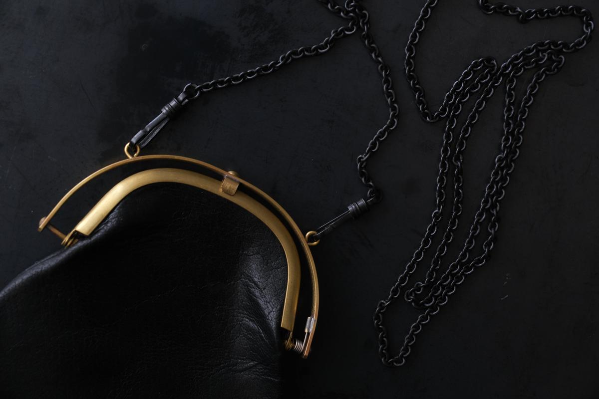 onetouch miniwallet SHC-83 ＜鹿革 黒 / 滋賀-10＞