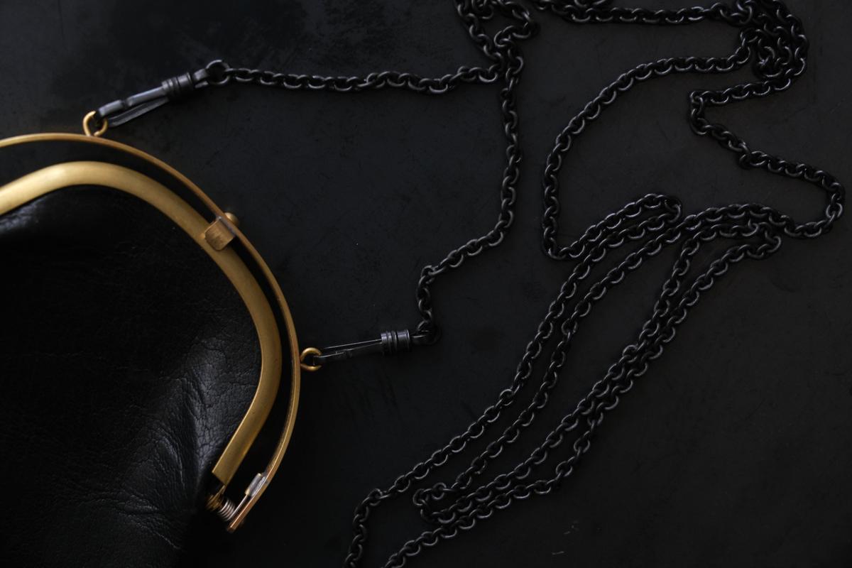 onetouch miniwallet SHC-83 ＜鹿革 黒 / 滋賀-10＞